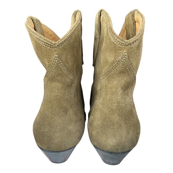 Isabel Marant Women’s Dewinna Green Suede Western Cowgirl Size 38 US 7.5 - Picture 8 of 12